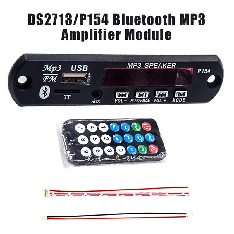 DC 12V Bluetooth Car Kit Lossless Audio USB AUX TF High-Fidelity Car MP3 Music Player Audio Decoder Vehicle Audio
