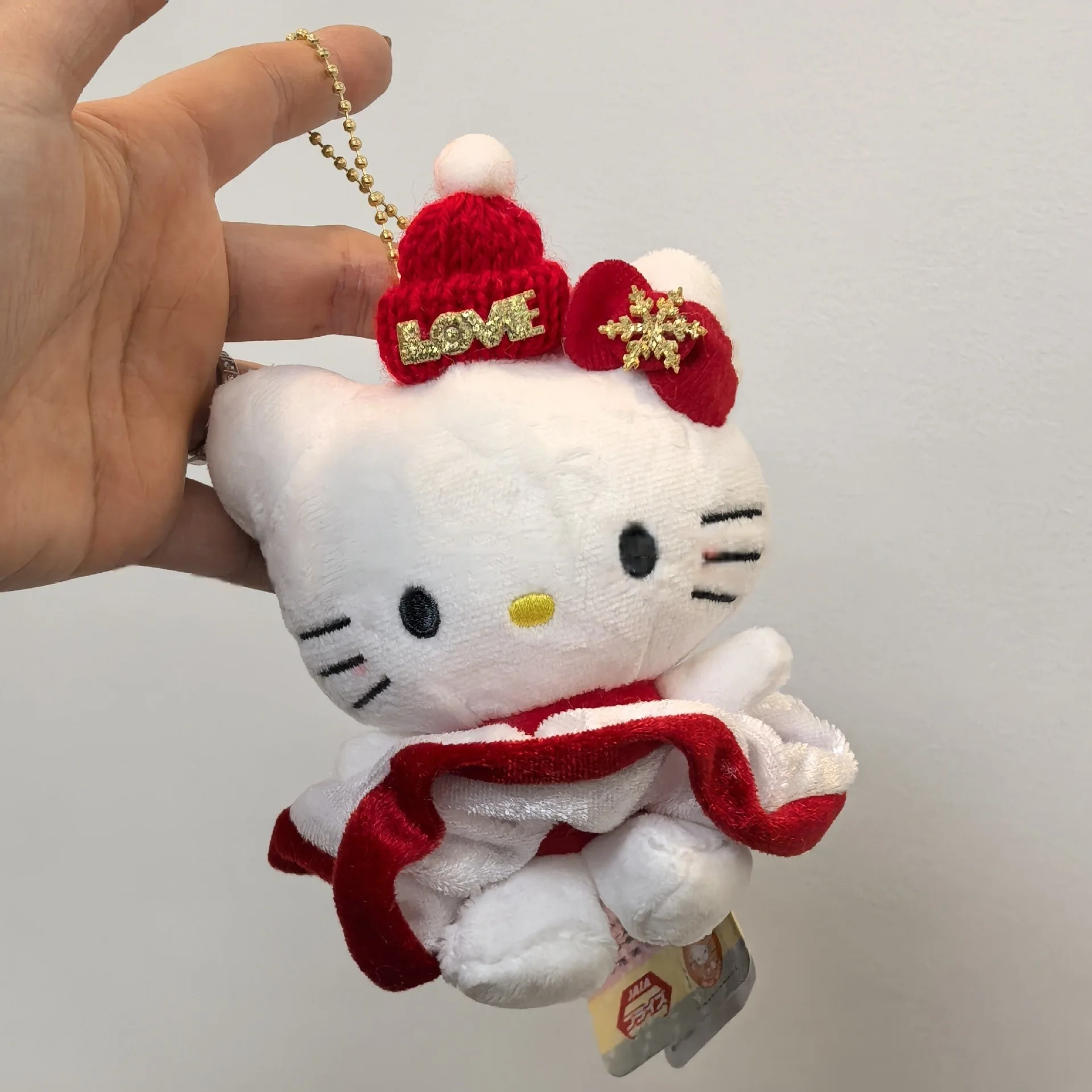 Muñecas de decoración navideña para Halloween, My Melody Kuromi Cinnamoroll Kt, juguete de peluche de gato, colgante pequeño, llaveros de animales de peluche, regalos