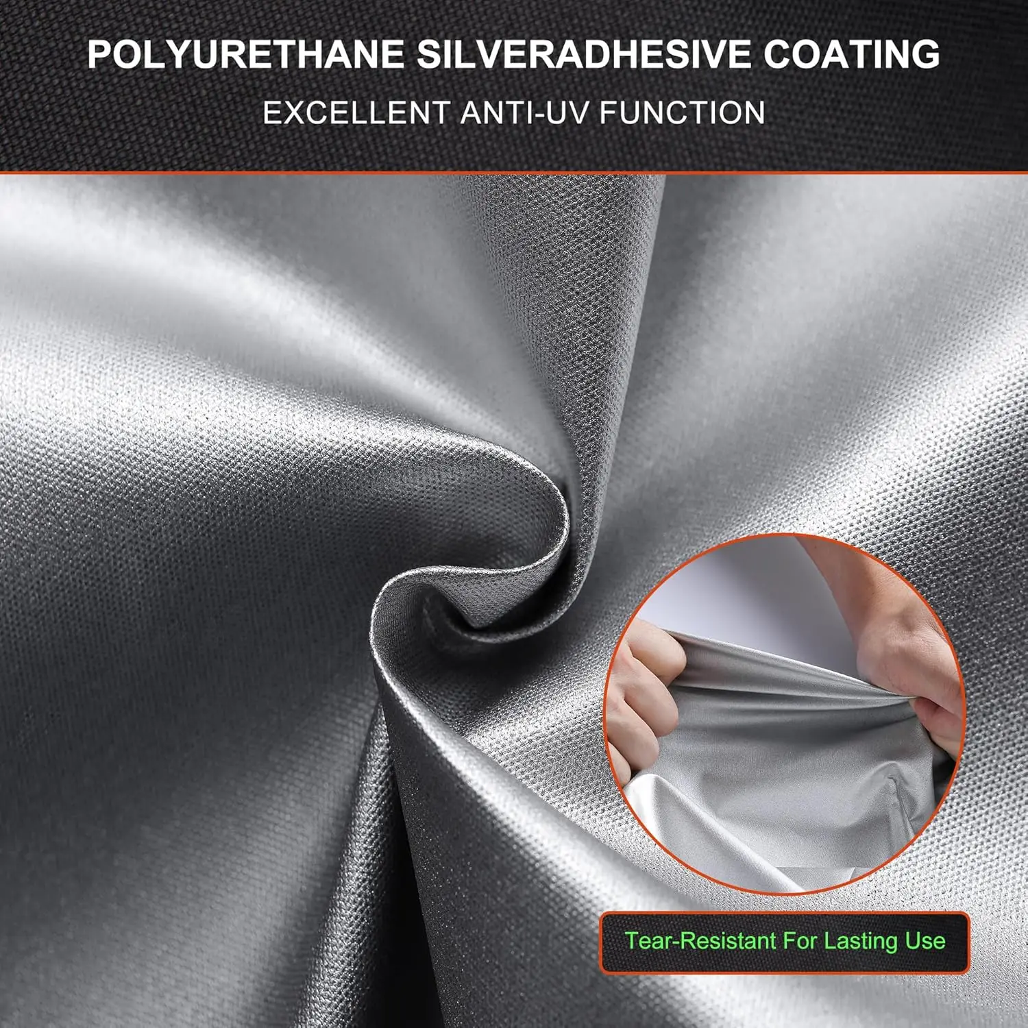 غطاء منفاخ الثلج 600D بوليستر مقاوم للماء للحماية من الأشعة فوق البنفسجية مناسب عالميًا 47 بوصة طول × 32 بوصة عرض × 40 بوصة ارتفاعًا