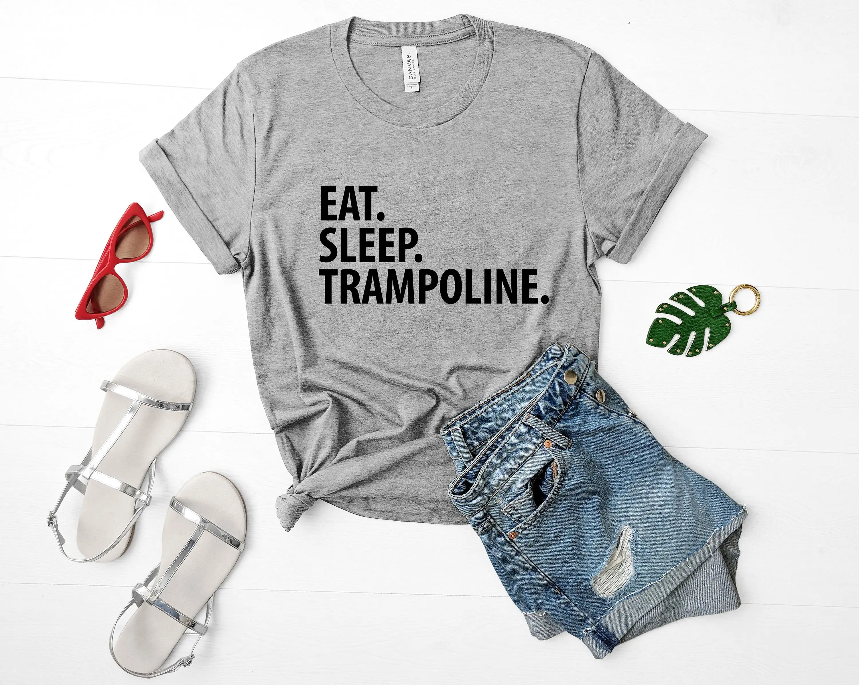 Trampoline Shirt Gymnast T Eat Sleep 1737