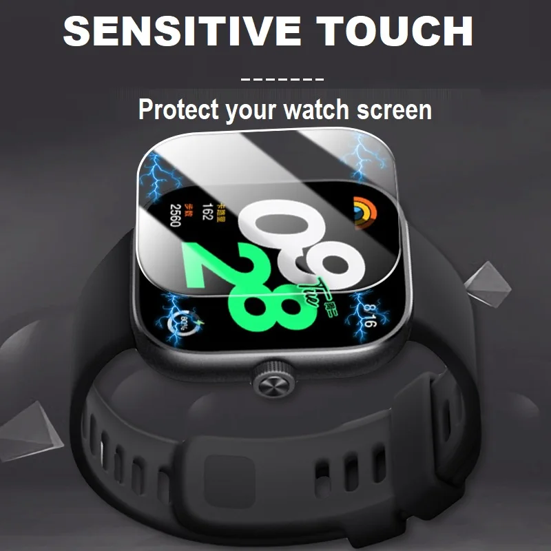 10PCS Soft TPU Hydrogel Film for Xiaomi Redmi Watch 4 Smart Watch HD Clear Screen Protector