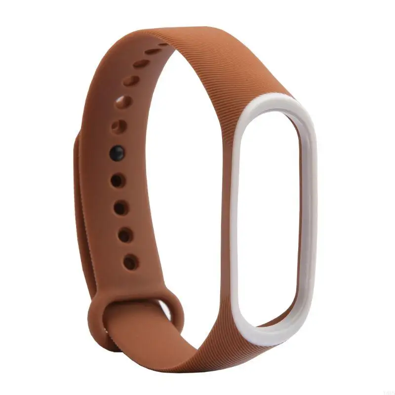 Y88B Dual-color Watch Straps Band for SmartWatch Soft Skin-friendly Silicone Quick Release SmartWatch Band for mi band 3