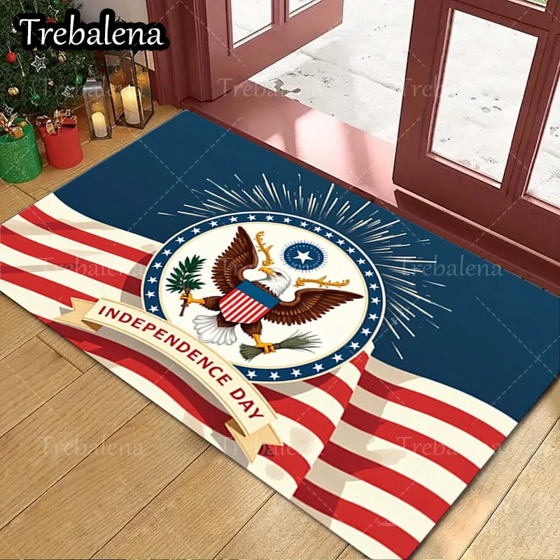 

1pc Welcome Door Mat American Flag Independence Day Eagle Welcome Mat For Home Decor