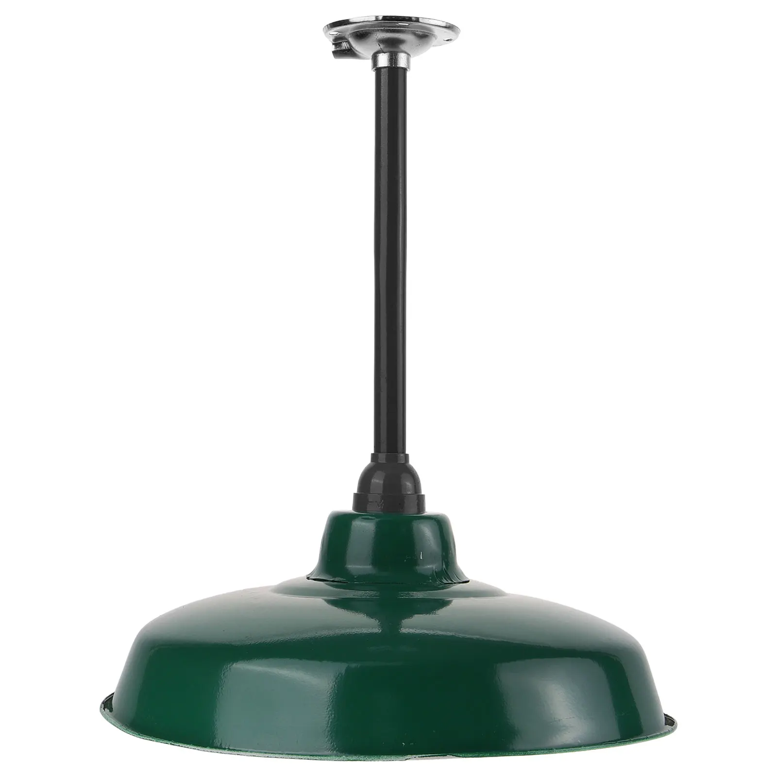 

Vintage Green 35cm Retro Metal Enamel Cover Replacement Lamp Cover for Factory Hall Ceiling Industrial Light Waterproof