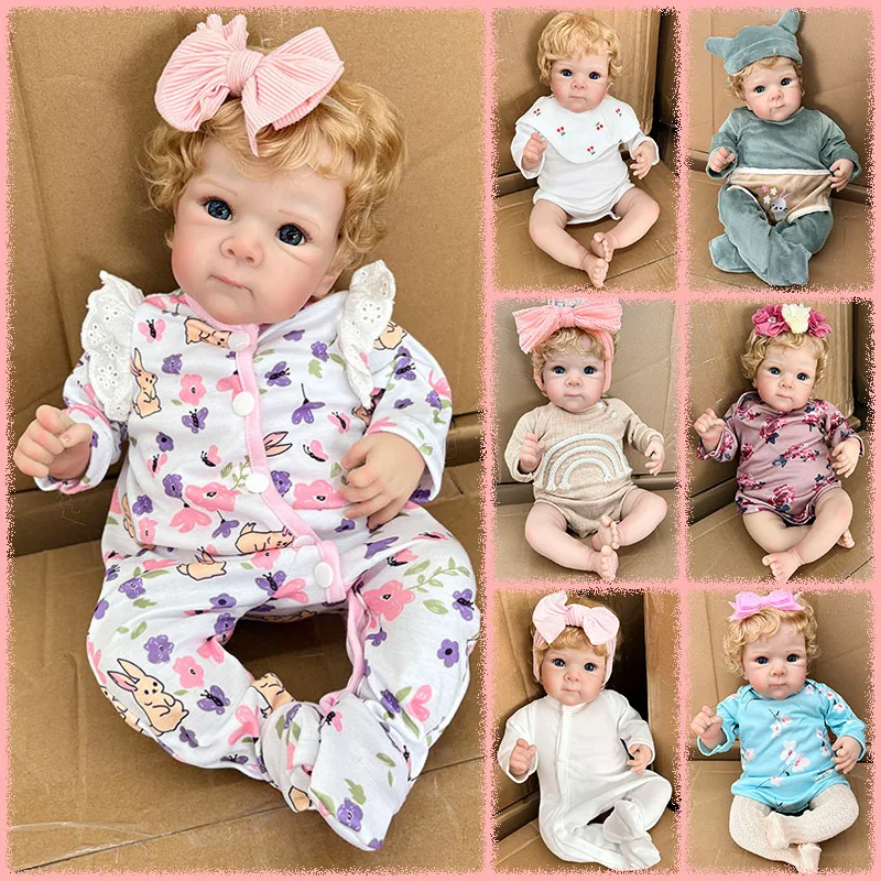 

18-дюймовая кукла-реборн Бетти с мягким тканевым телом, реалистичная, с 3D-кожей и золотистыми волосами, выполненная вручную, в различных стилях