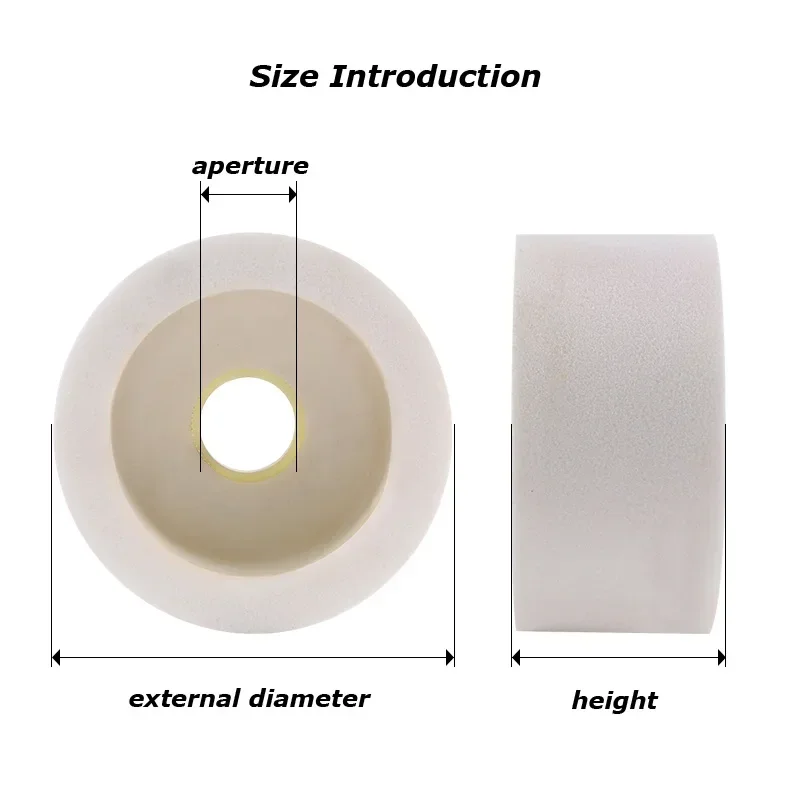 1pcs Cup Shaped White Corundum Grinding Wheel for Grinding Machine Dia 50 75 100 125 150 200mm Cup-shaped
