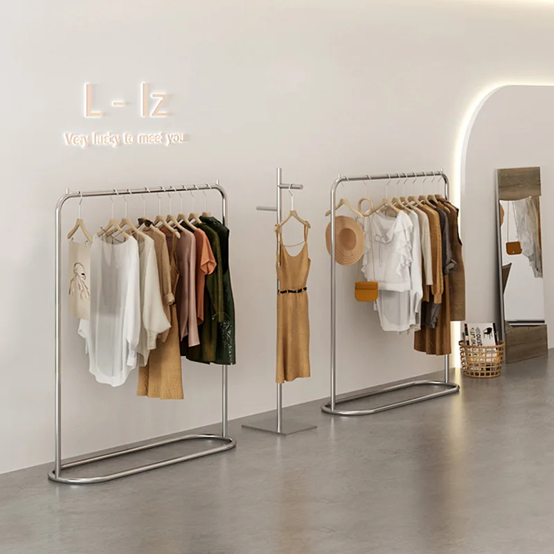 Clothing Store Round Nakajima Hanger Side Hanging Stainless Steel Creative Display Rack
