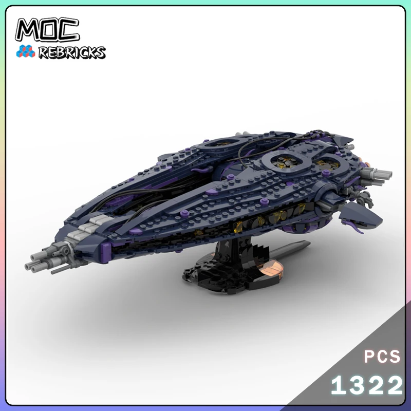 

Серия космических фильмов Wraith Hive Ship MOC, строительные блоки, космический корабль, наборы для сборки кирпичей «сделай сам», игрушка, рождественский подарок