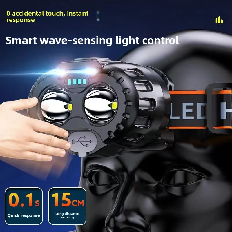 

Motion-Activated LED Headlamp with Long-Lasting Lithium Battery for Ultra-Bright Illumination Outdoor Night Fishing Light