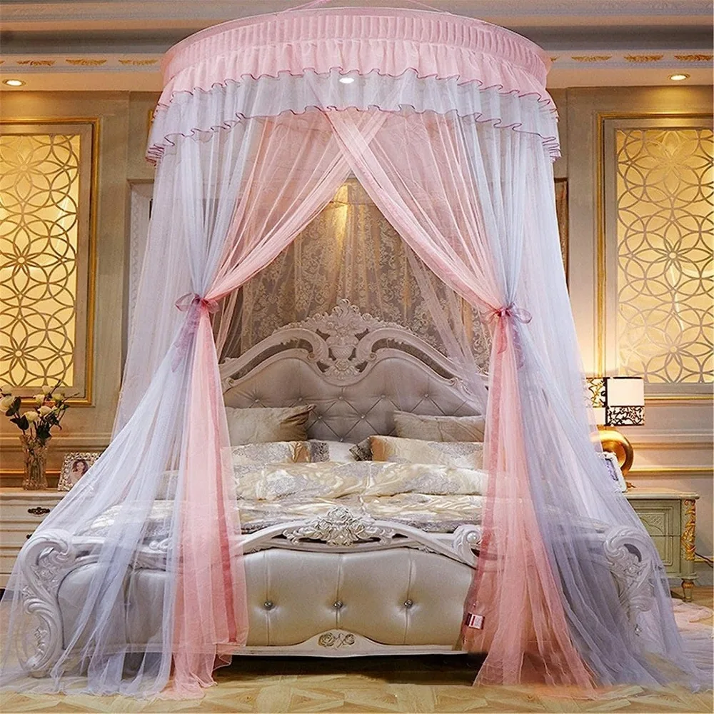 

Mosquito Net Dome Princess Bed Canopy Lace Mosquito Net for s Bed Round Curtains Tent Reading Corner A6 2.0m Bed
