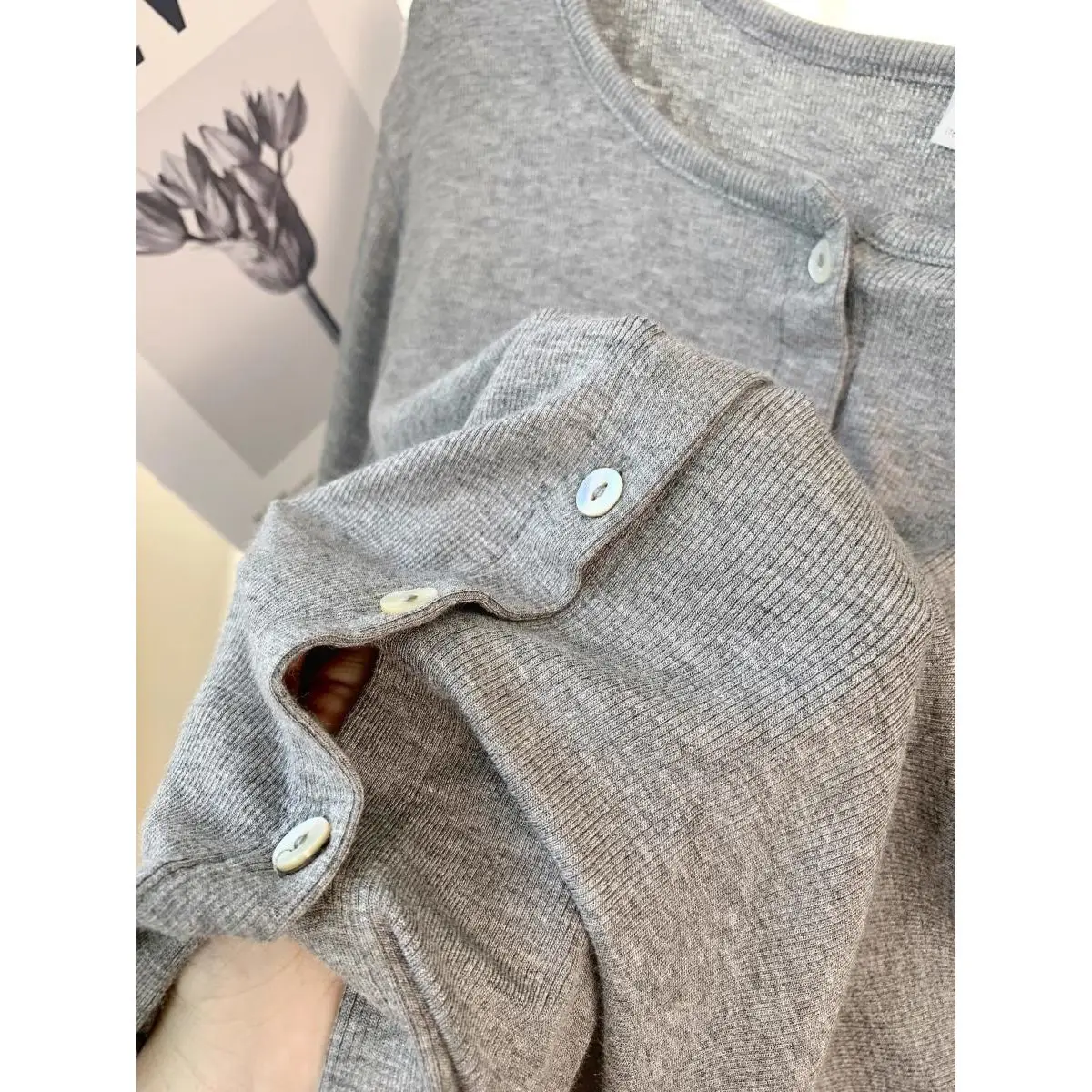 Gray Modal Sun Protection Cardigan Women Summer Outerwear Strap Dress Shawl Air Conditioned Room Ice Silk Knitted Sweater Coat