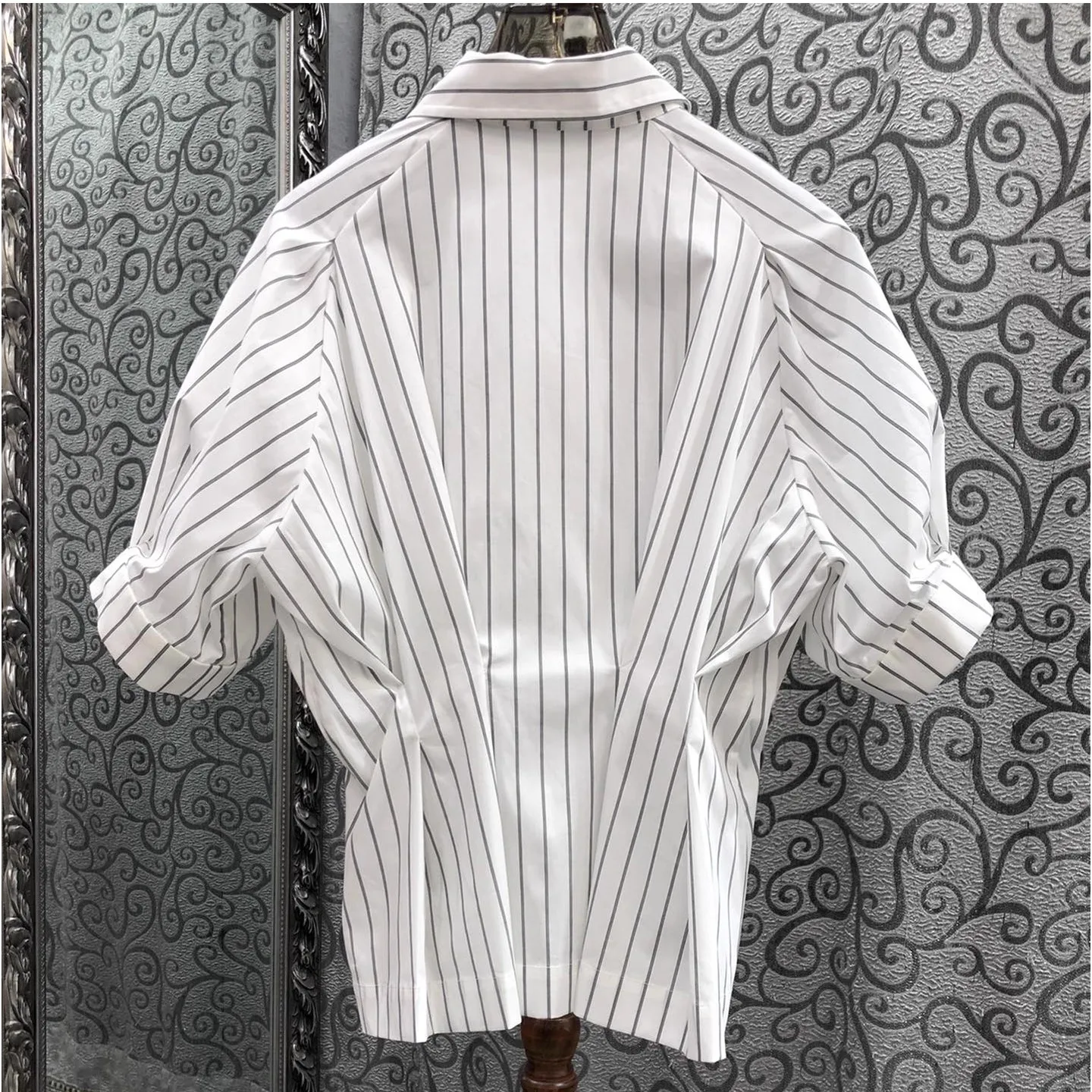 High Quality New Women's Shirt 2025 Autumn Lady Sequined Embroidery Single Button Long Sleeve Casual Loose White Shirt Female