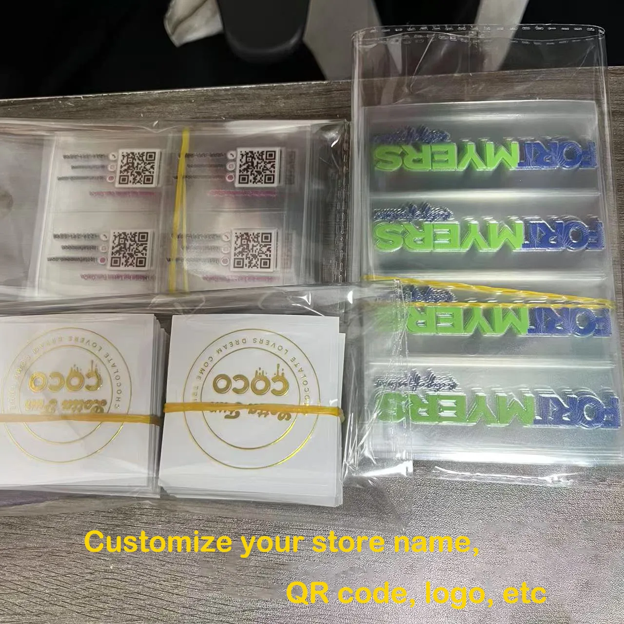 UV Transfer Stickers, Customized Crystal Labels, Tear Off Film Then Leave Words, Metal Logo Stickers, Customized Adhesive Label