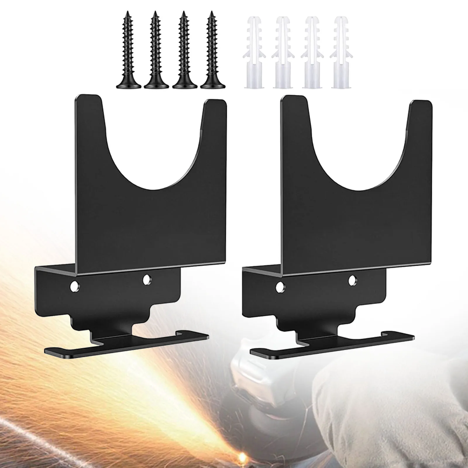 2 Pieces Angle Grinder Holder Tool Storage Holder Polisher Holder for Wrench Small Hardware Tool Storage Angle Grinder Stand