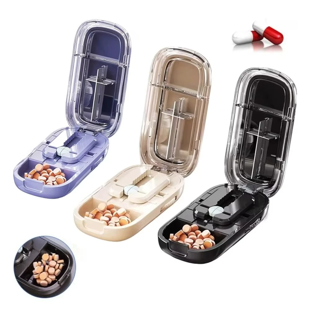 Pill Cutter Divides Into Four Parts Is Easier to Clean And Convenient to Carry, Making It a Suitable Gift for Christmas Like Day