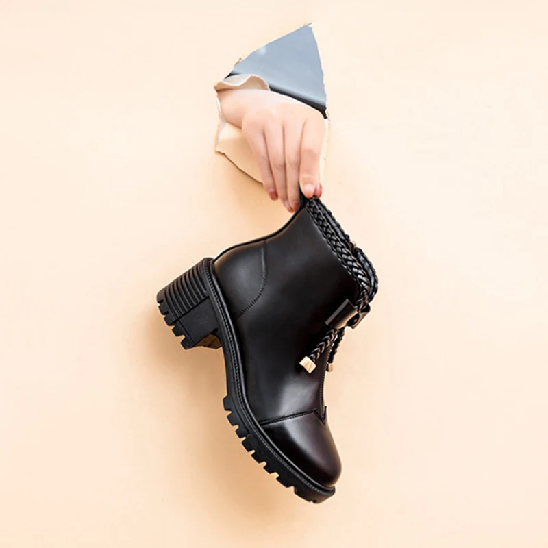 Ankle Boots Women Simple Bow High Heel Beige Modern Boots 2022 Spring Autumn Designer Ladies Luxury Single Boots Botas de mujer