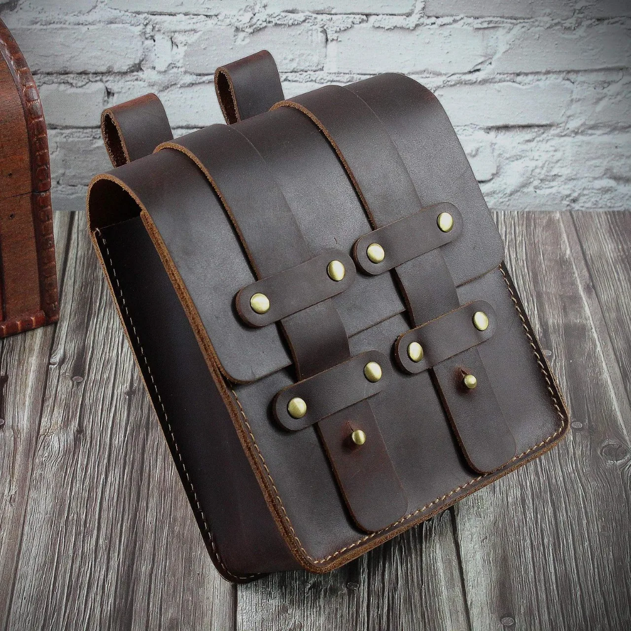 Vintage Brown Genuine Leather Men's Waist Pack Retro Cellphone Belt  Pouch Sports Running Bag Europe Classic Luxury Design