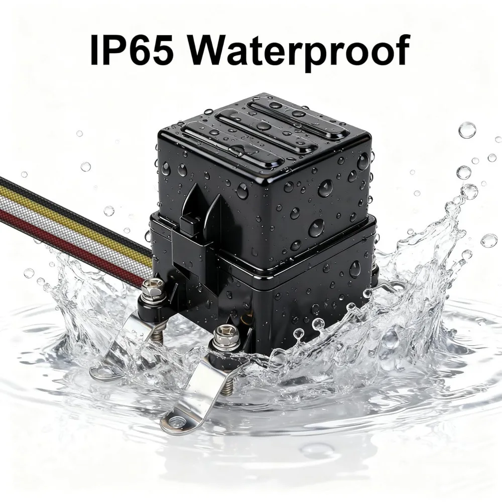 

12V 24V 40A Fuse Relay Box Waterproof 3 Way Blade Fuse Slots 4Pin 5Pin With Power Cord Suitable For Cars Truck Marine Boat