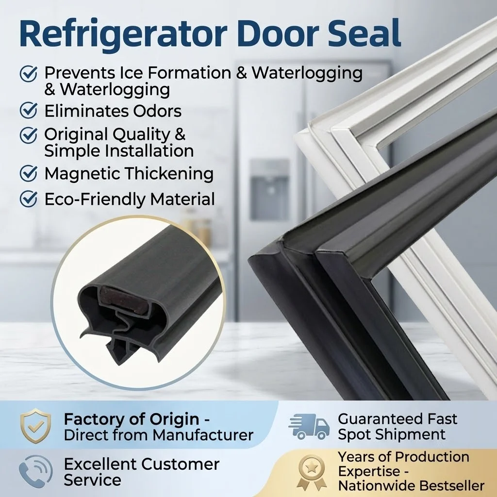 3M Custom Commercial Refrigerator Door Seal Strip PVC Magnetic Gasket Replacement Display Cabinet Chiller Weatherstrip