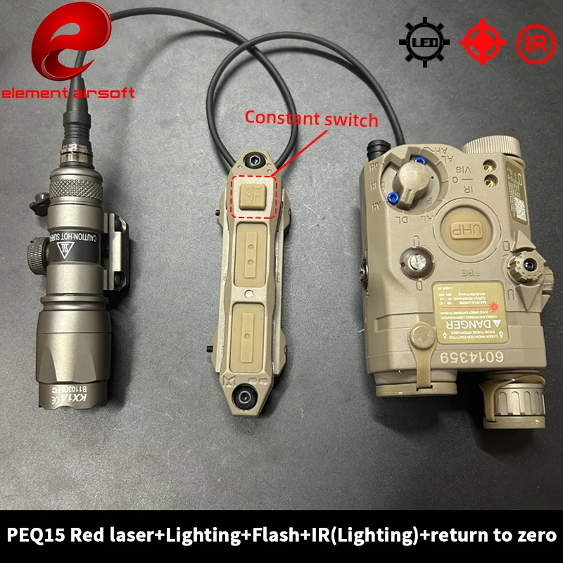 Element peq 15 laser pointer PEQ 15 laser box M600C zaklamp dual control rat staart M300 tactische zaklamp outdoor gevecht