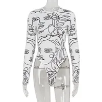 Ahagaga Elegant Skinny Women's Bodysuits Tees Sexy Solid O-Neck Regular Causal Long Sleeves Slim Fit Streetwear T Shirt Rompers - Image 5