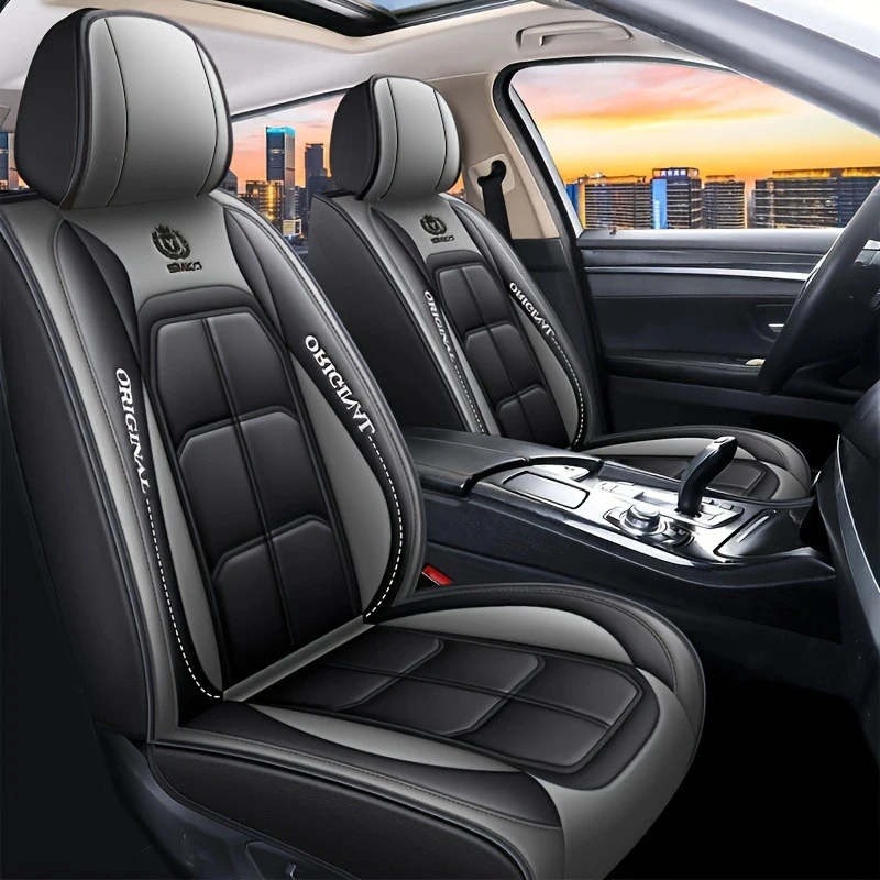 

1PC/2PCS Full Leather All Season Universal Car Seat Cover Standard Fit for Driver or Passenger Car Interior Decoration