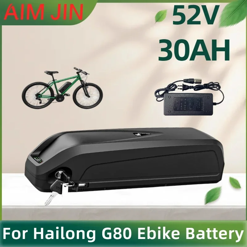 

52V For Hailong G80 Ebike Batterij 30AH E-bike Batterij 2000W Accessories 18650 High Quality Battery Cells With Charger