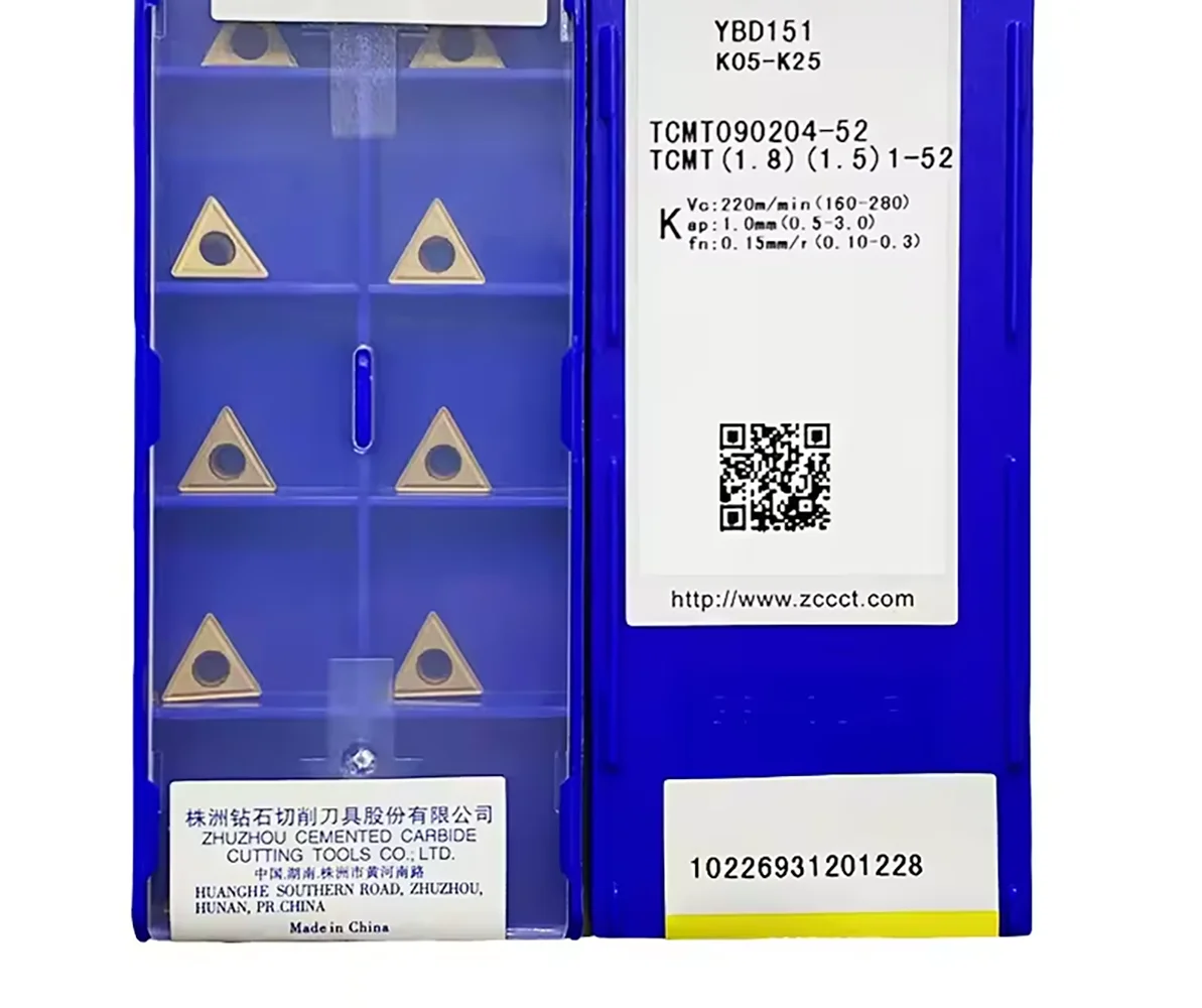 ZCC TCMT090204-52 YBC151 YBD151 YBC251 Carbide Inserts CNC Turning Tool Lathe Cutter Tools 10PCS/BOX TCMT 090204 52