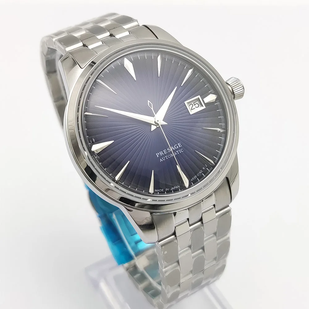 9 Colors 40MM Stainless Steel Case Date Mechanical Watch Business Waterproof NH35 Automatic Men's Watch Reloj view 3