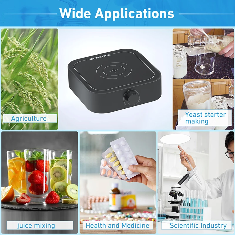 Westtune Lab Magnetic Stirrer - Electric Digital Display, 3000 RPM, 3L Capacity, Portable Lab Stirrer with Brushless Motor, 12V