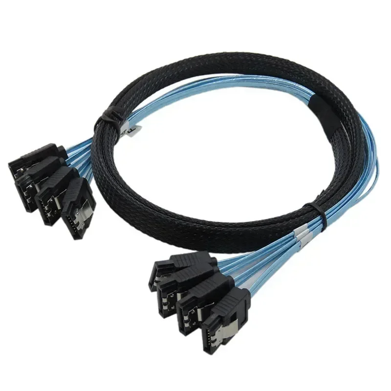 4/6 pcs/set  6 Ports/Set Date Cable 7 Pin To 7 Pin Sas Cable 6Gbps HDD Splitter Cable For Server