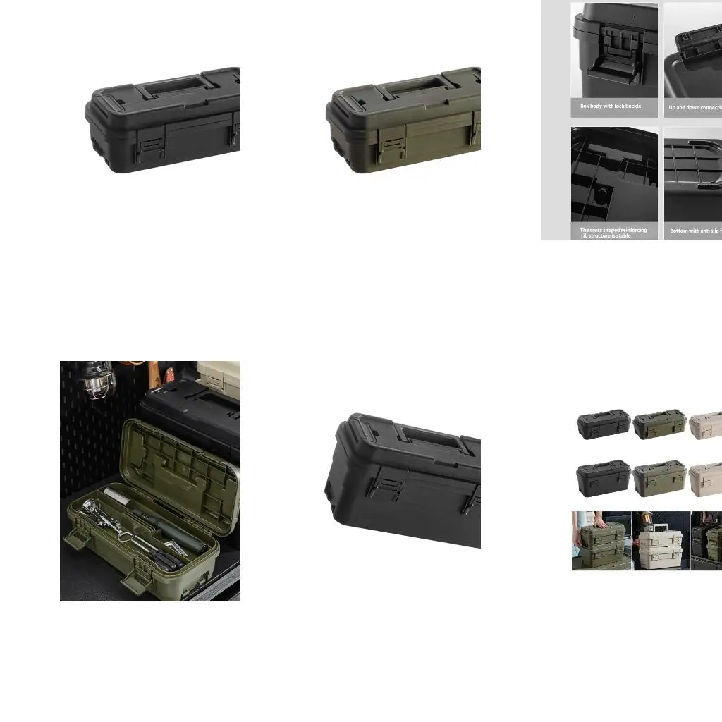 

Организованный пластиковый ящик для инструментов, двойные размеры, средние, маленькие, несколько цветов, безопасная застежка, из