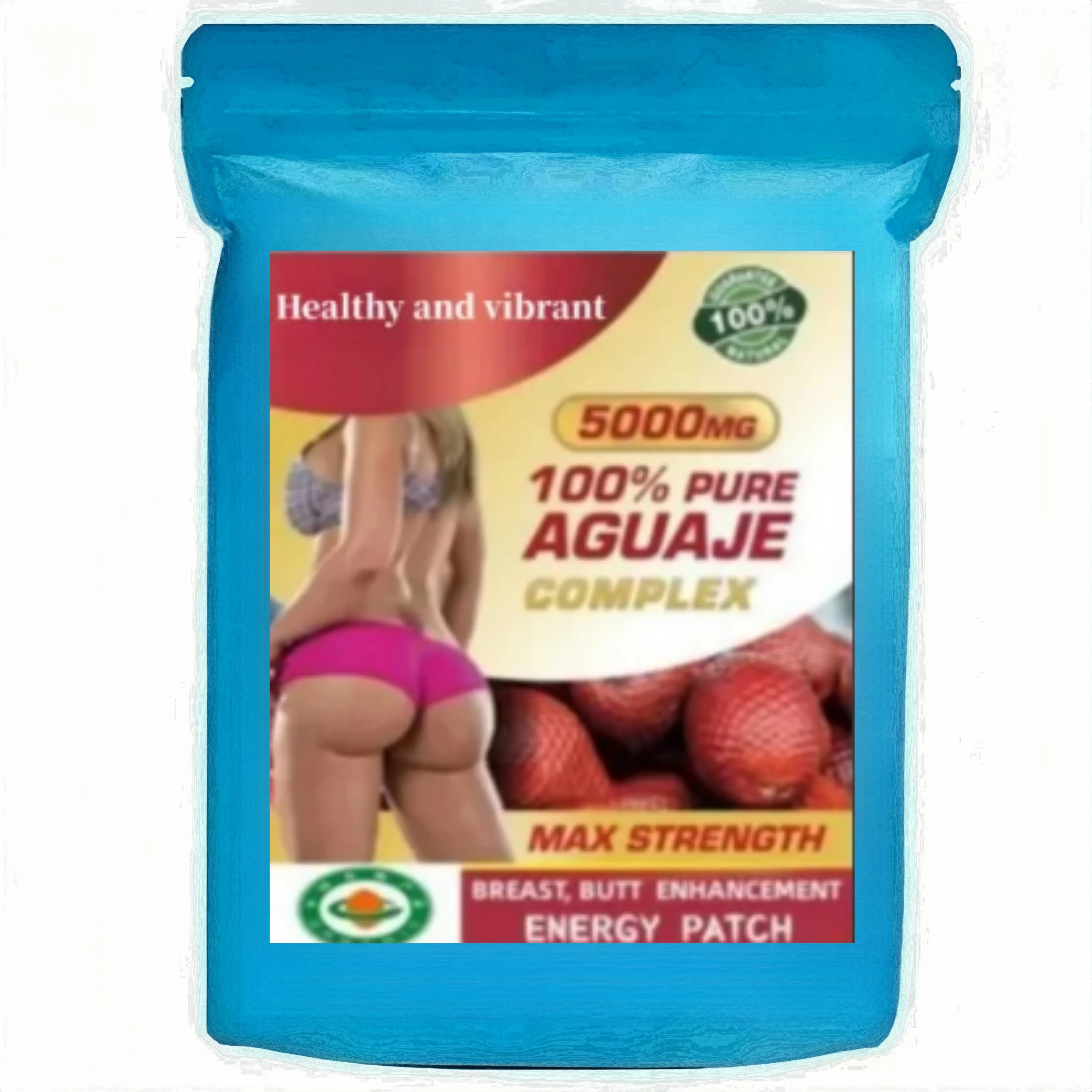 Bigger Breast & Buttocks And Hips Enlargement Pure Aguaje Complex Energy Patch, Maka,pueraria Mirifica Extract 5000 Mg