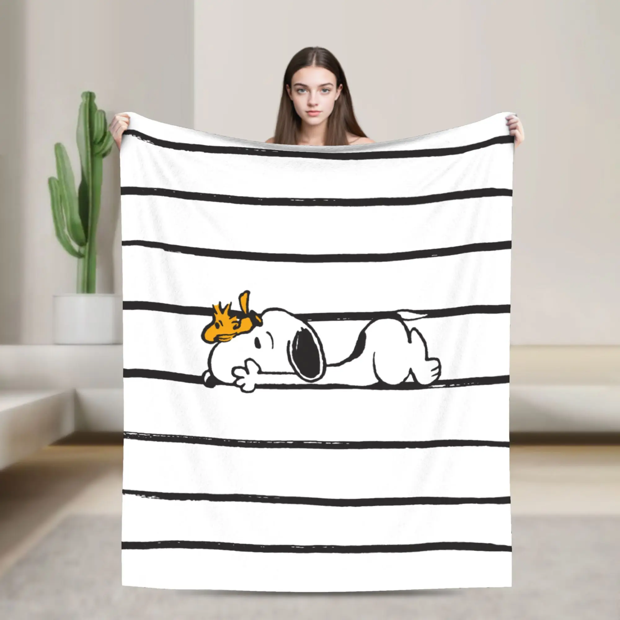 

Одеяла Snoopy & Woodstock Smile Giggle Laugh, плюшевое забавное теплое одеяло для покрытия стула, дивана, зима