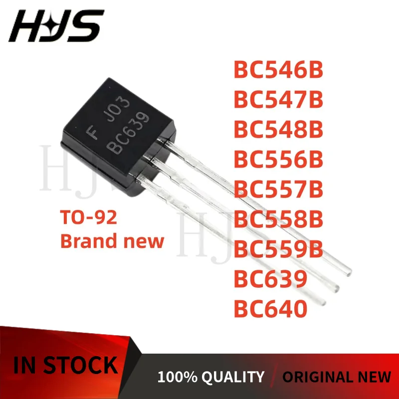 100PCs/lot BC556B BC559B BC546B BC557B BC558B BC640 BC548B BC639 BC547B power triode transistor TO-92 NEW