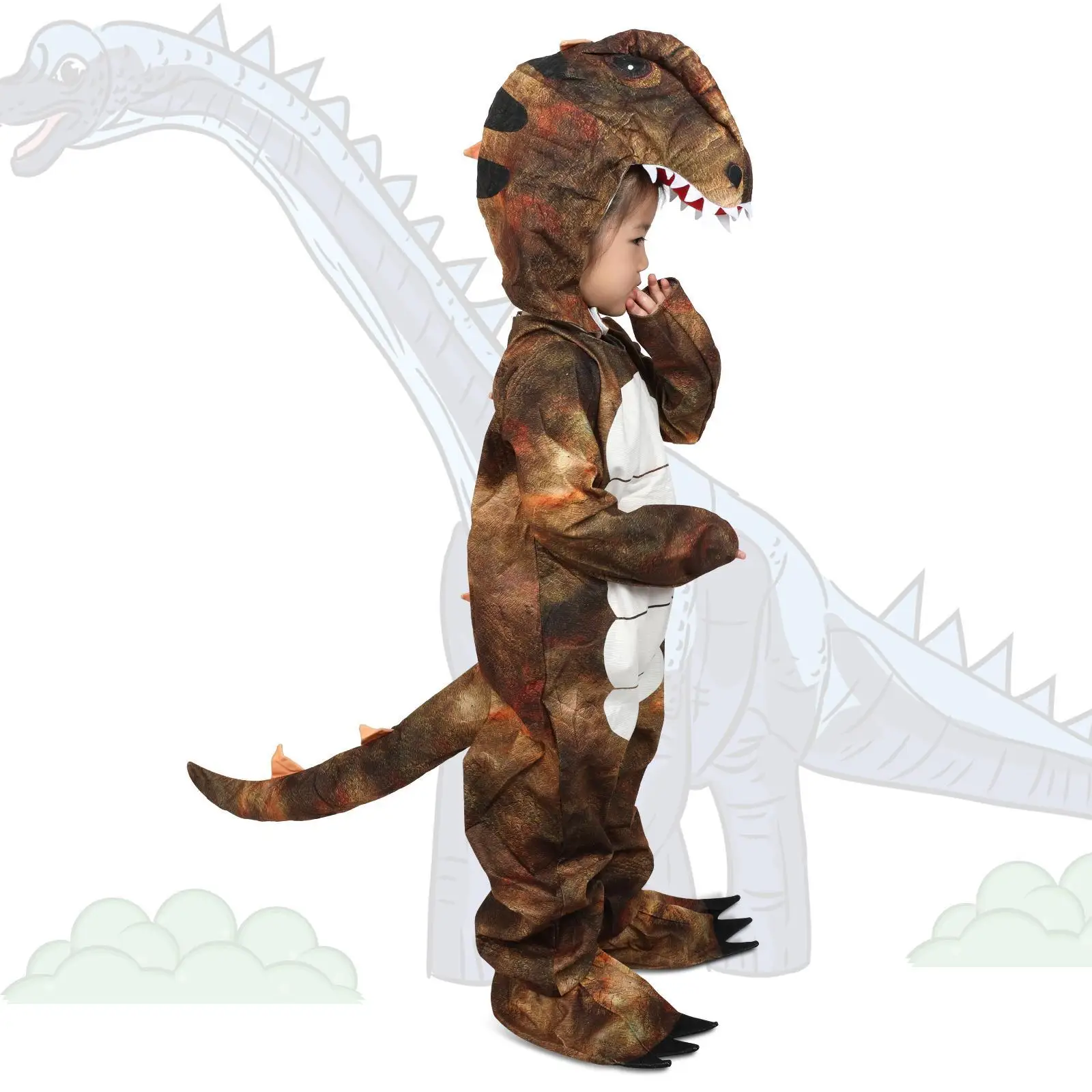 キッズ恐竜コスチューム ハロウィンをドレスアップ 男の子用 ノベルティ恐竜ジャンプスーツ