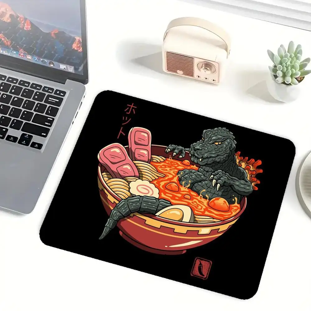 Etro Japanese Style Gaming Mouse Pad Samurai Cat Ramen Wave Pattern Large Desk Mat Non-Slip Computer Mousepad for Gamer Office