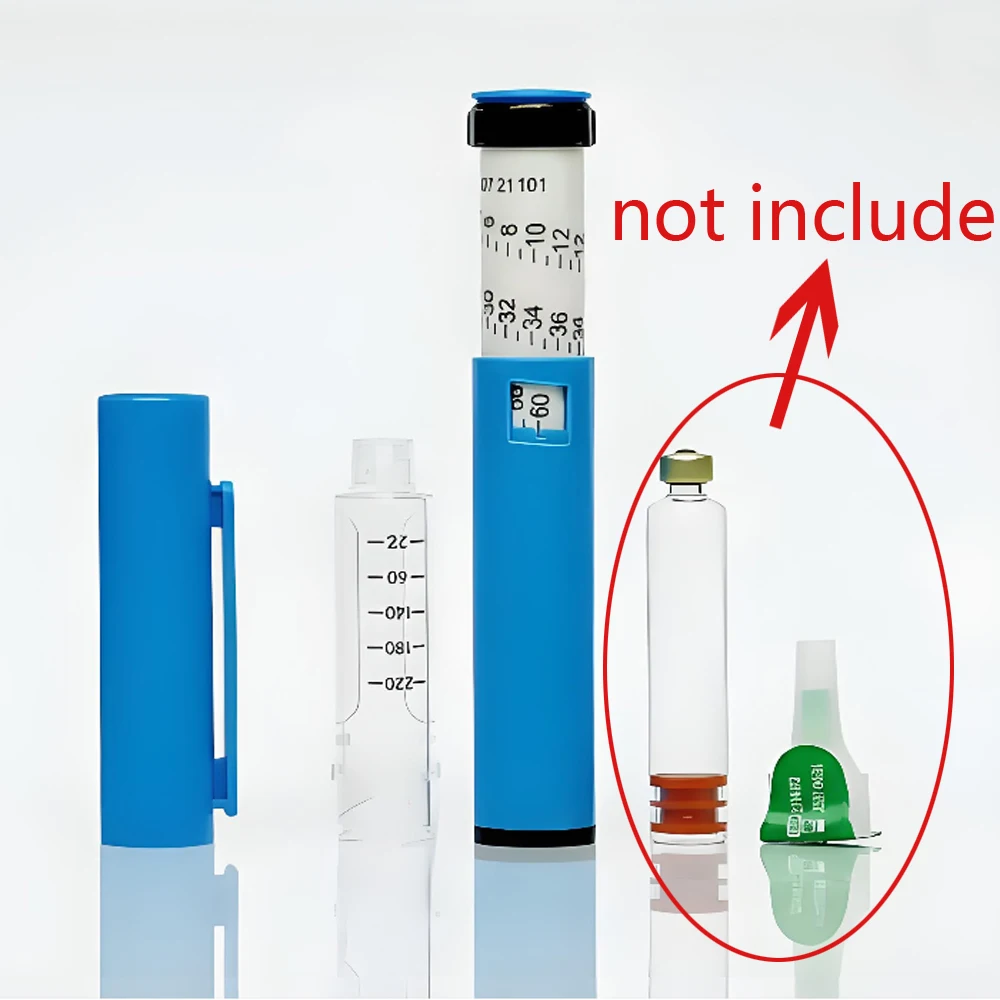 1set 60U Reusable Injection Pen 10pcs bottles 10pcs tips Plastic Peptide Pens Magic Pens for 3ml Cartridge With Protable Case view 3