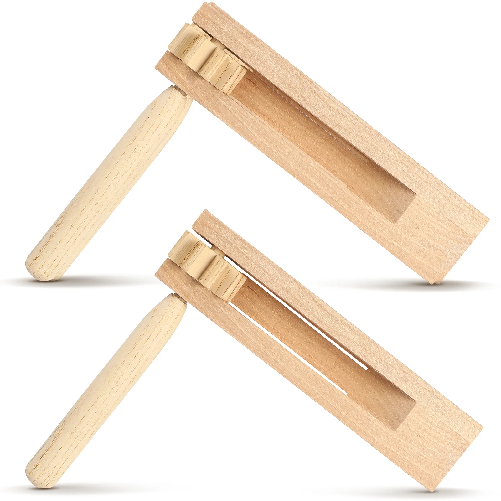 2 Pcs Soundboard Kids Musical Instrument Toy for Castanet Children Hockey Ratchet Noise Maker Wooden Percussion Hand