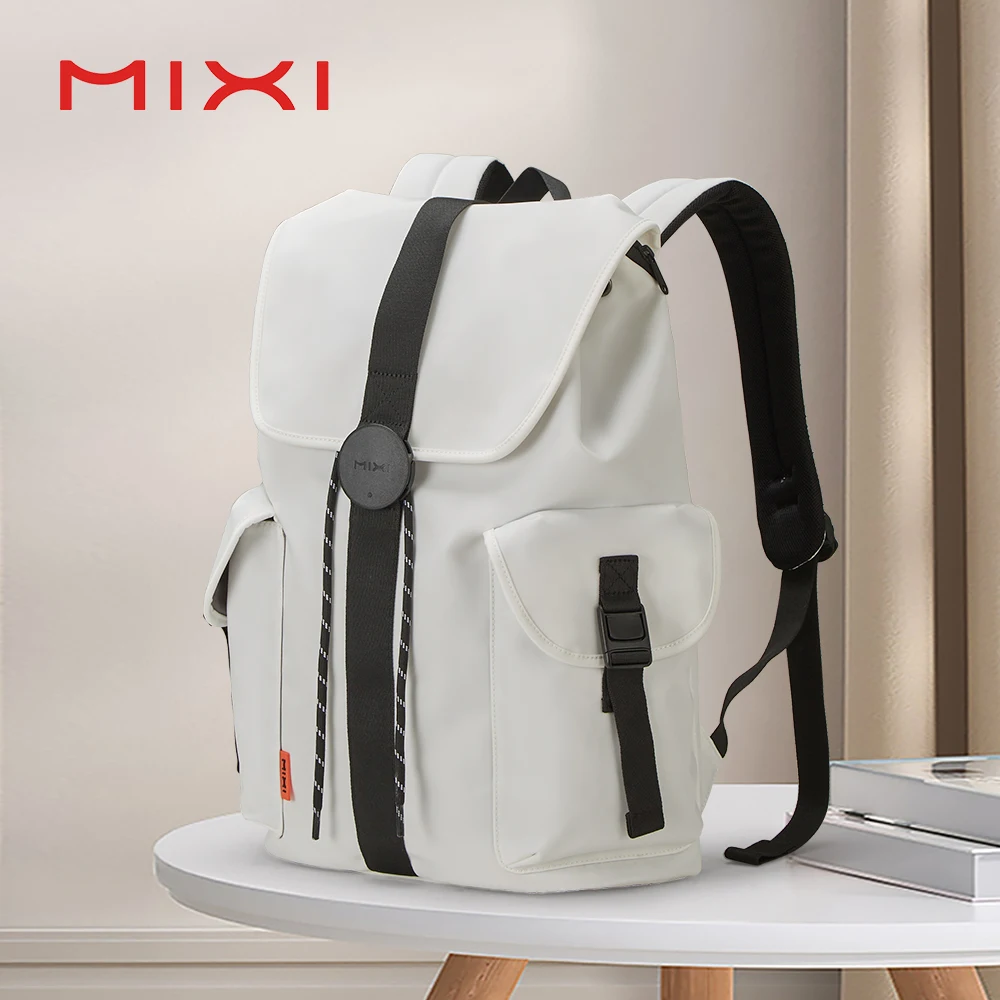 Mixi New 16\'\' Laptop Backpack Men Waterproof Lightweight Casual  Travel  School Bags Women Outdoors Rucksack 17 Inch White M5228