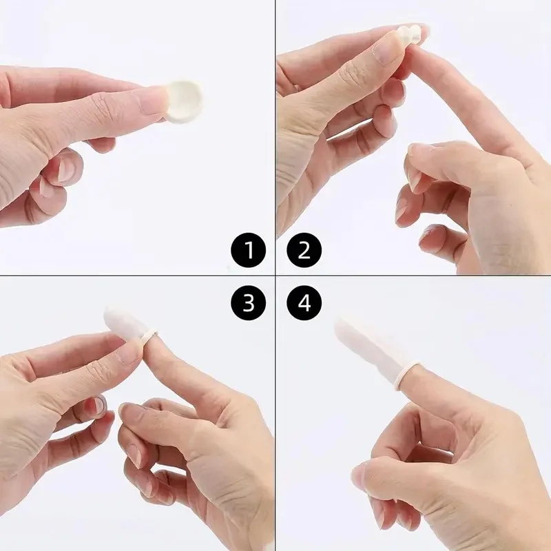 200PCS Multi-color Disposable Finger Cots Anti Slip Latex Powder Free Rolled Edge Finger Cots Beauty Hairdressing Tattoo Tools