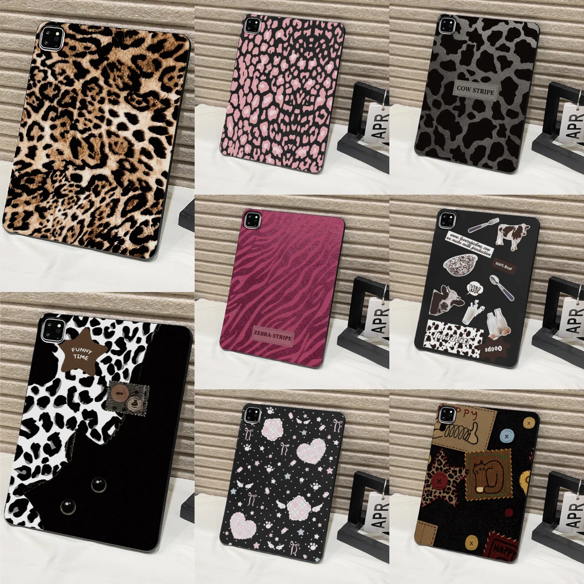 Leopard Print Zebra Print Cow Print Tablet Case For Samsung Galaxy Tab A9 Plus A11 Plus S8 Ultra S9 Ultra S10 Ultra S11 Ultra