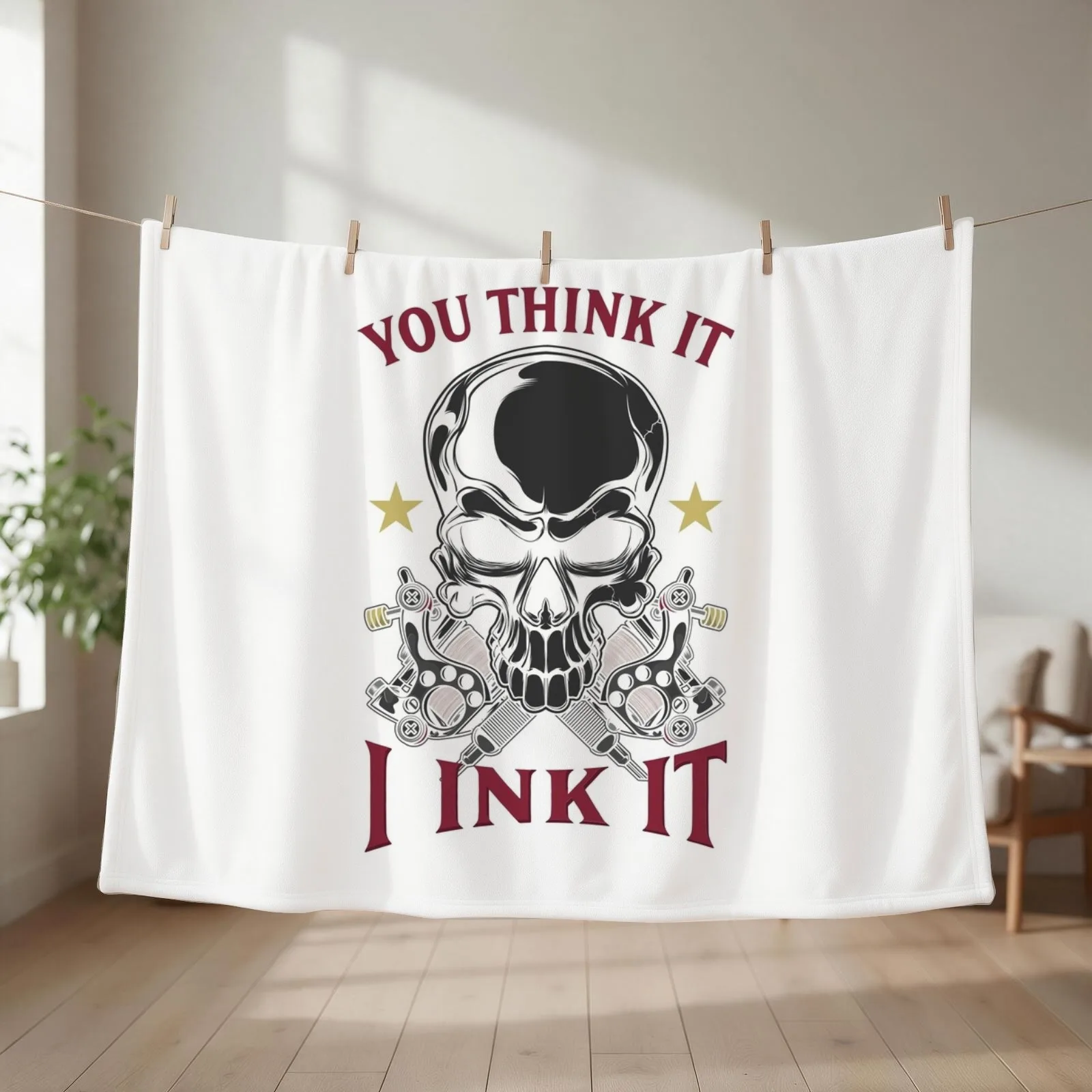 You Think It - I Ink It Throw Blanket couch cozy soft plush fuzzy picnic outdoor blanket