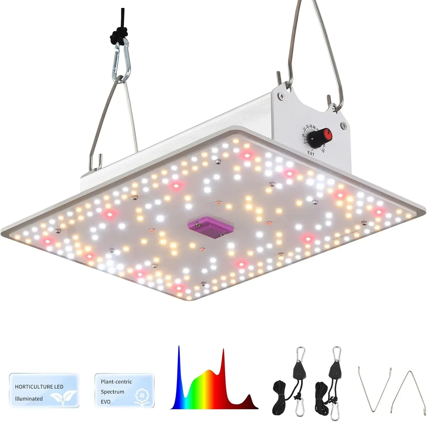 

SEOUL Extra Unique 45MIL Chip,Led Grow Light, Full Spectrum Plant Dimmable Grow Light,High absorption Deeper Penetration Lamps f