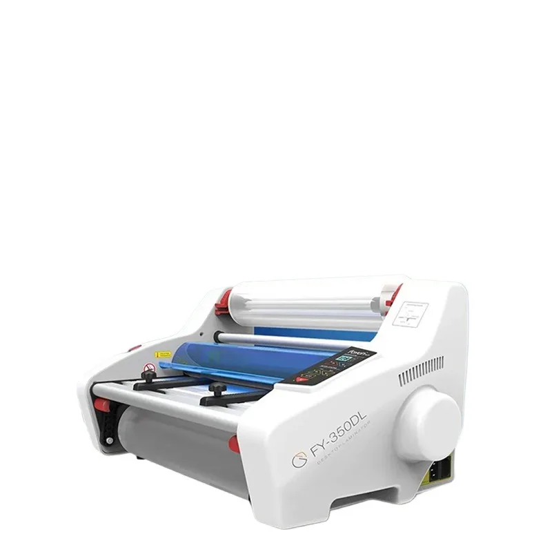 Small Double-Sided Laminating Machine Semi-Automatic FW-350DL Infrared Temperature Sensing Hot Melt Laminator for A3 A4 Paper