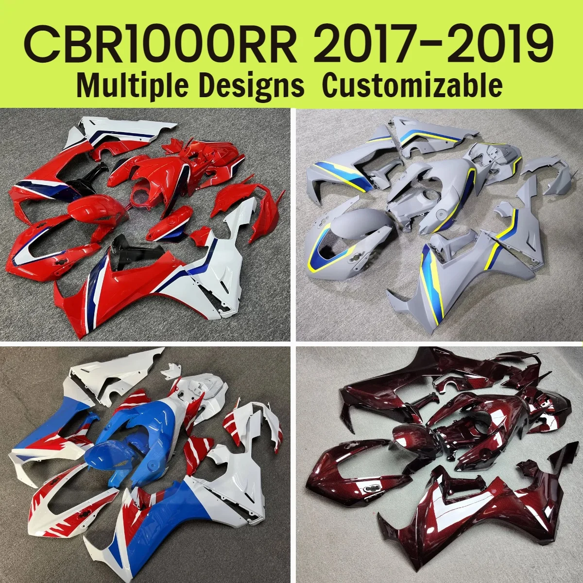 

Новые обтекатели для мотоцикла ABS CBR 1000RR 2017 2018 2019, комплект деталей для кузова мотоцикла, комплект обтекателей для Honda CBR1000RR 17 18 19