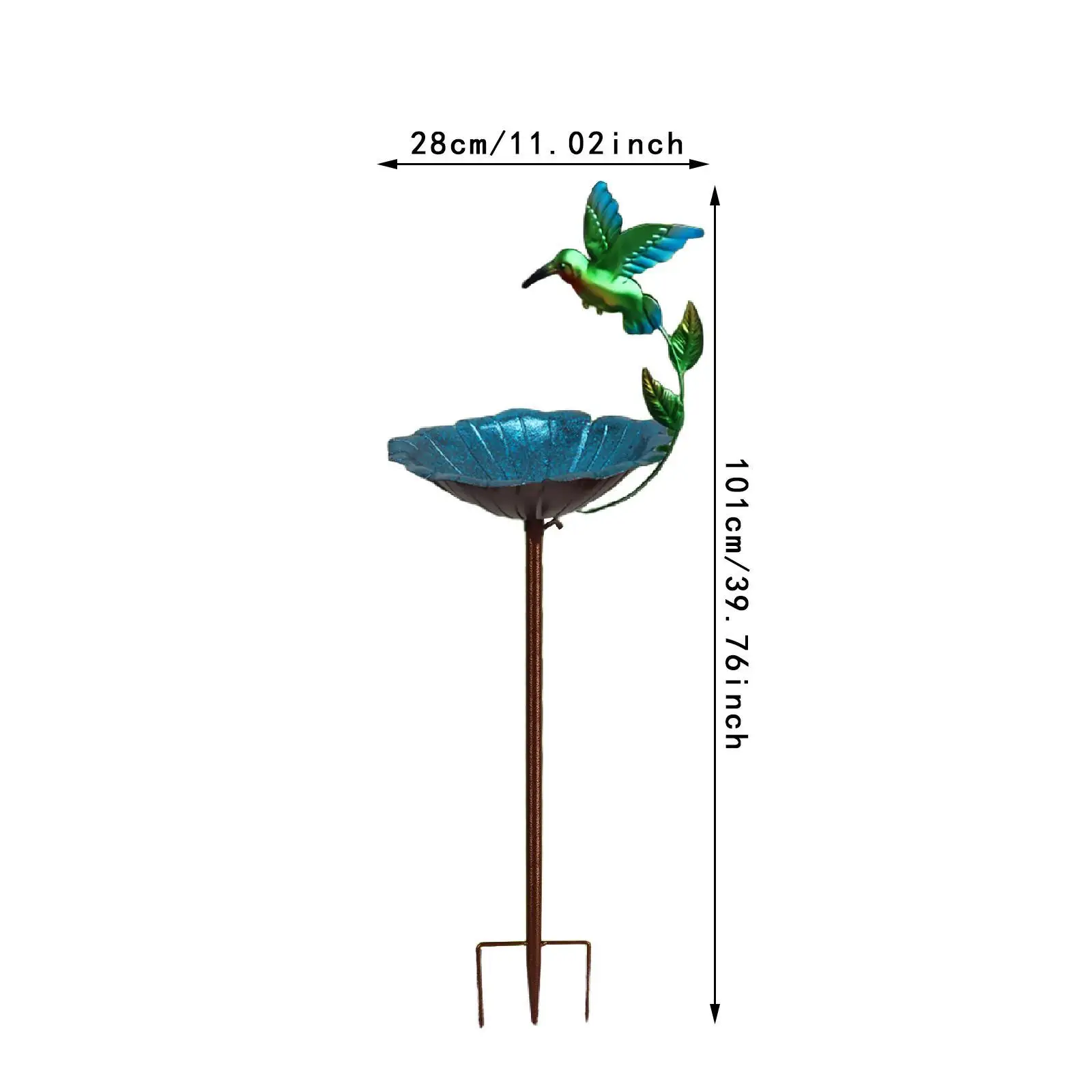 Metal Bird Bath for Outside Yard Decor 3 Pronged Base Weather Resistant
