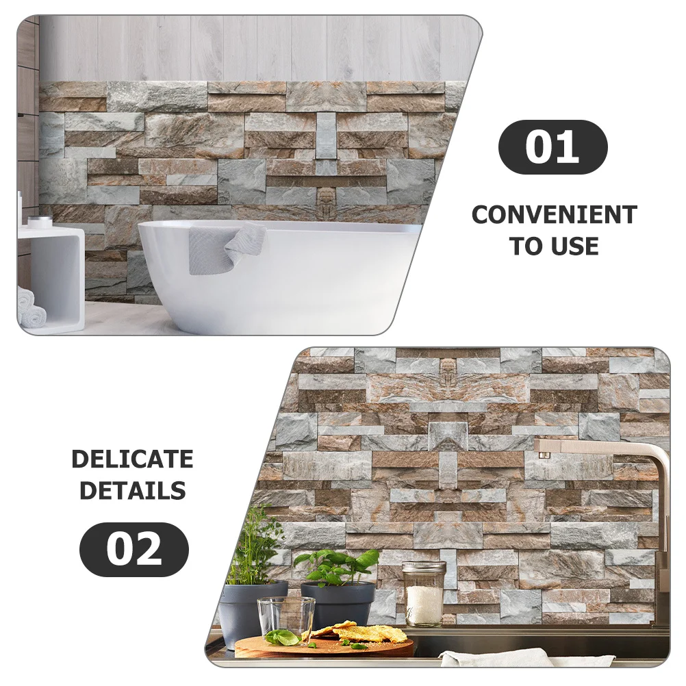 

20 Sheets Peel and Stick Vintage Tile Wall Stickers Removable Tile Decals for Bathroom Kitchen Home Decoration Adhesive Wall