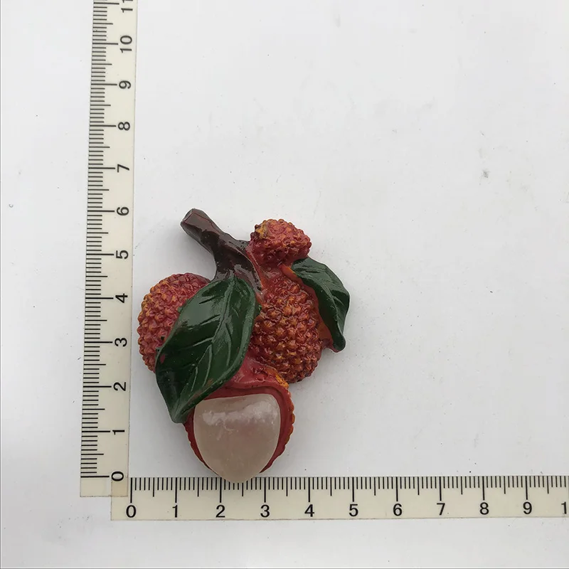 New Creative Fruit Litchi Personalized Fridge Magnet Decoration Message Stickers Crafts Tourism Souvenir