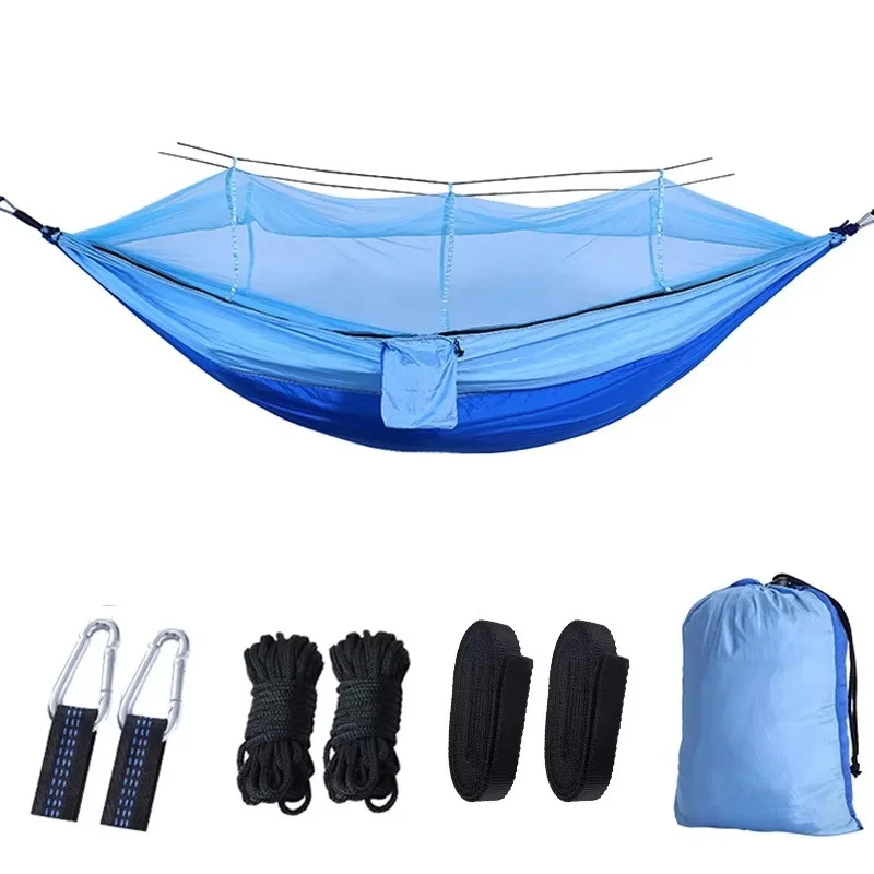Factory Wholesale Modern Nylon Hammock with Mosquito Net Easy-to-Use Outdoor Furniture for Park Use for Hiking